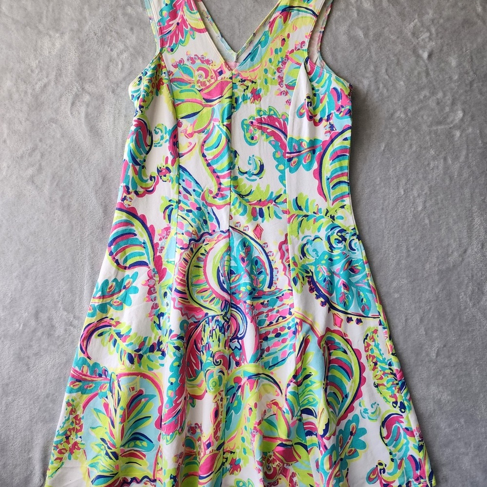 Lilly Pulitzer Dress Womens Size Large Dahlia Toucan Play Print Birds Bright